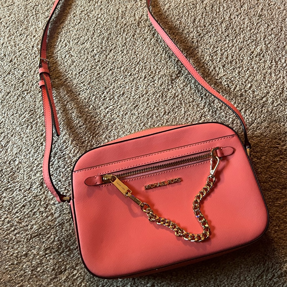 Coral Pink Michael Kors Satchel